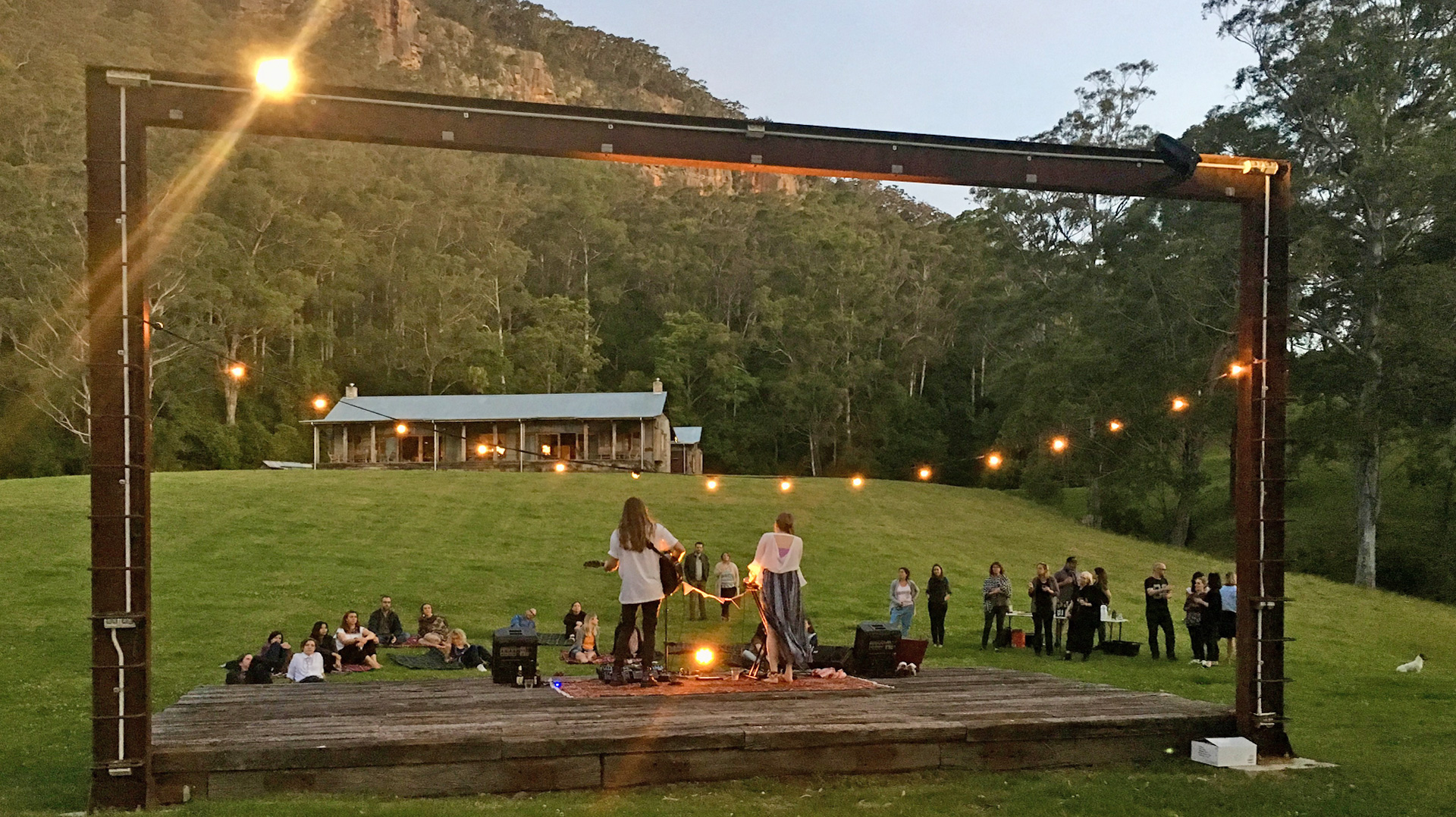 View from the outdoor stage looking back towards the BIG HOUSE