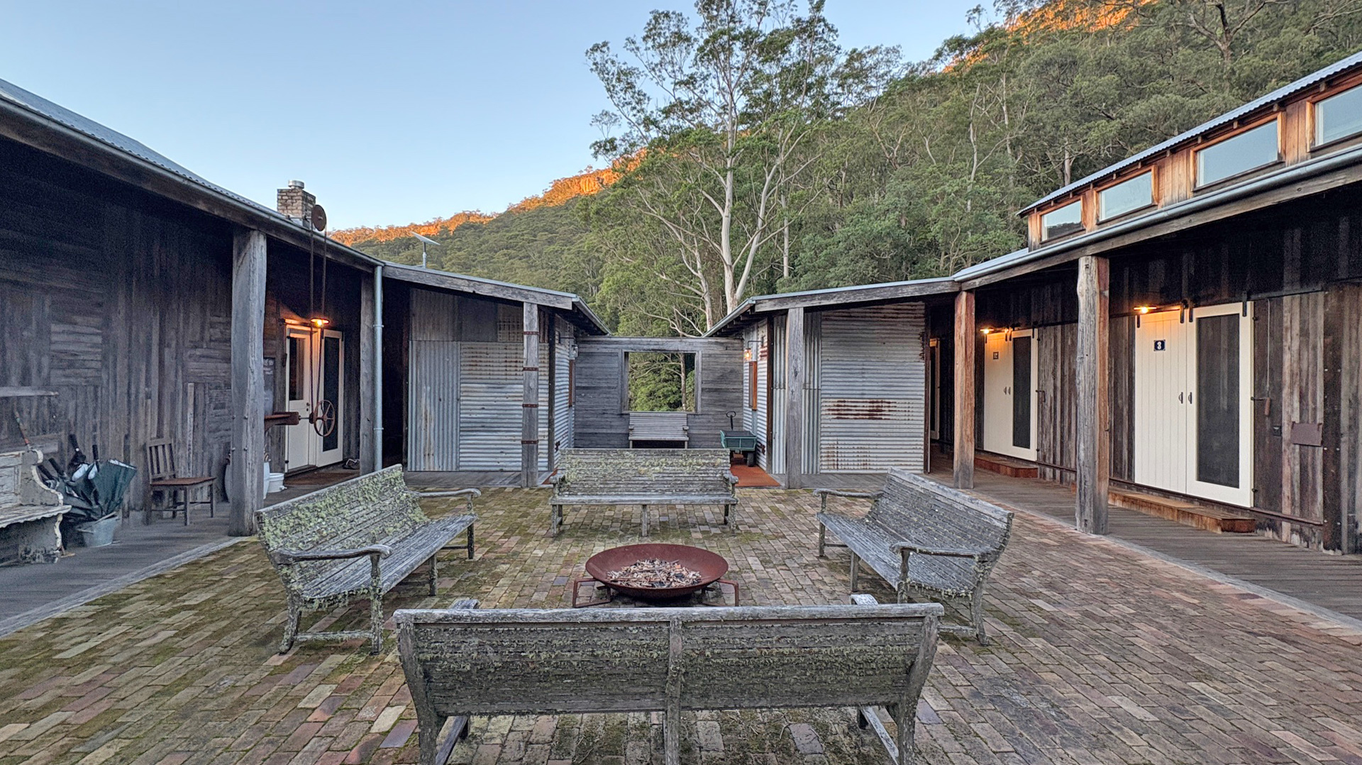 Courtyard and fire pit